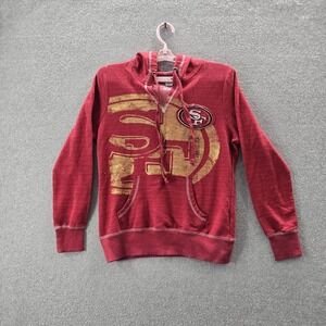 San Francisco 49ers Women Hoodie S Red Majestic Logo Sportswear